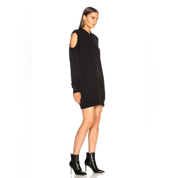 FAITH CONNEXION Hooded Cut Out Sweatshirt Dress Sailor Hooded Sweater in Black - Picture 3 of 12